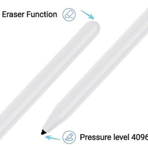 Marker Pen Replacement for Remarkable 2, Digital Eraser,4096 Pressure Sensitivity, Palm Rejection, Remarkable Plus Pen Remarkable2 Stylus Pen with 5Pcs Tips/Nibs (White)